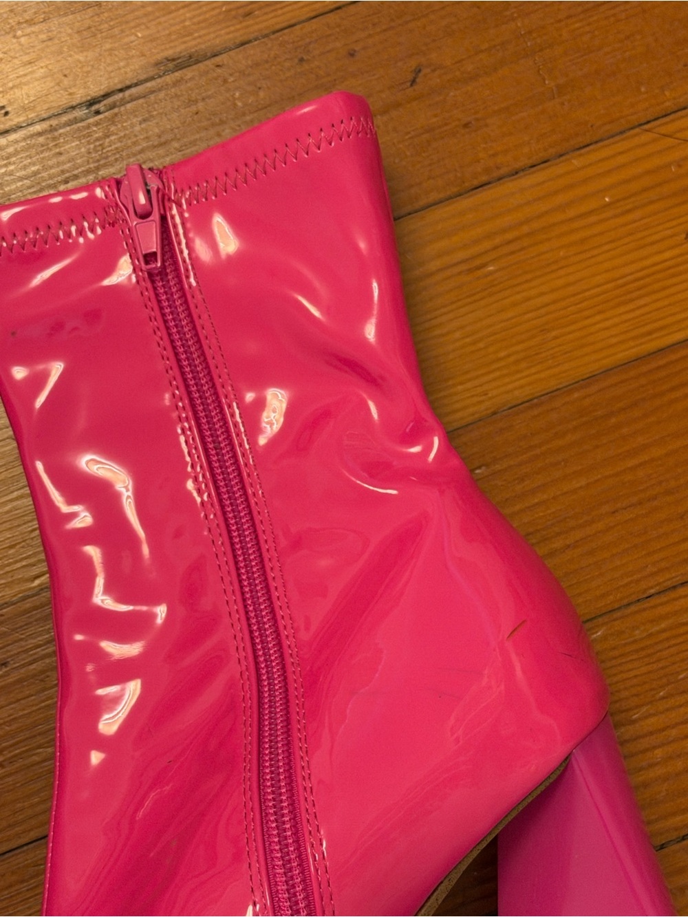 Steve Madden Bright Pink Heel Ankle Boots - Picture 3 of 3